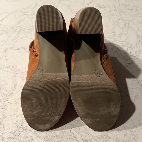 Peep Toe Heeled Bootie with Fringe Detail - Picture 6 of 6